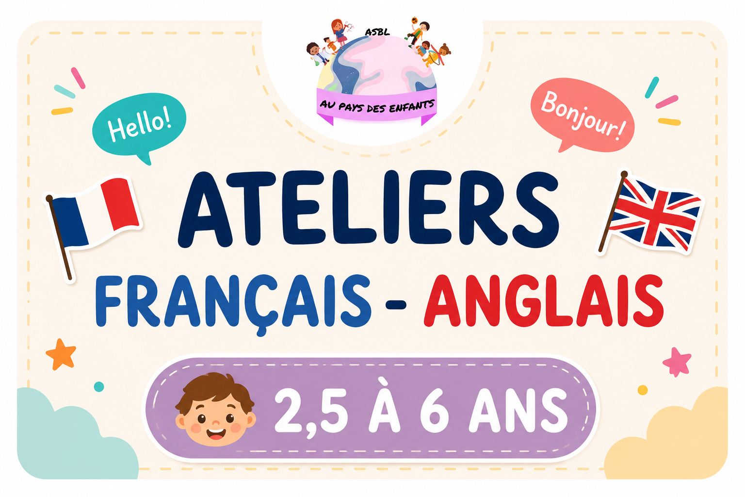 Module Français - Anglais de 2,5 à 6 ans